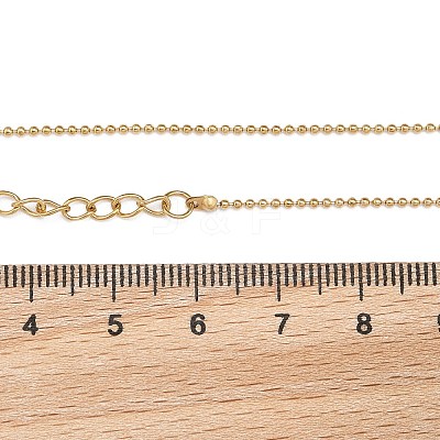 Ion Plating(IP) 304 Stainless Steel Ball Chain Bracelet for Women BJEW-G667-10G-1