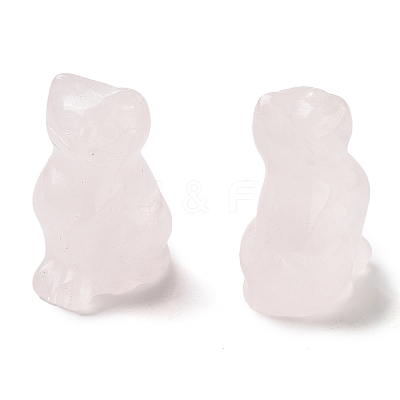 Natural Rose Quartz Carved Figurines DJEW-L023-B22-1