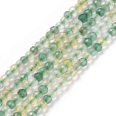 Synthetic Green Yellow Quartz Beads Strands G-C009-A10-1