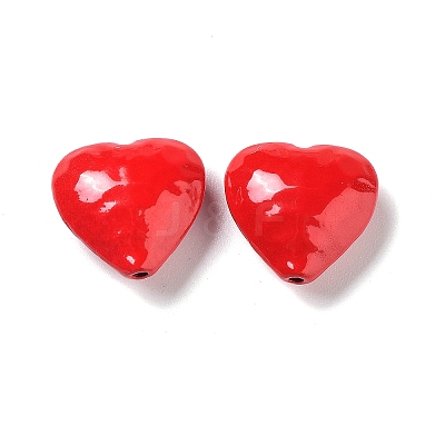 Spray Painted Alloy Beads PALLOY-H134-43-1
