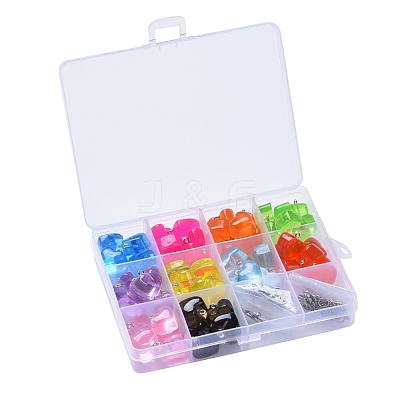 DIY 30Pairs Heart Resin Earrings Kits DIY-LS0001-03-1