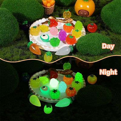 85Pcs 17 Styles Luminous Resin Display Decorations DJEW-SZ0001-12-1