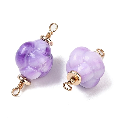 Opaque Acrylic Imitation Gemstone Links Connector Charms KK-K296-08B-G-1