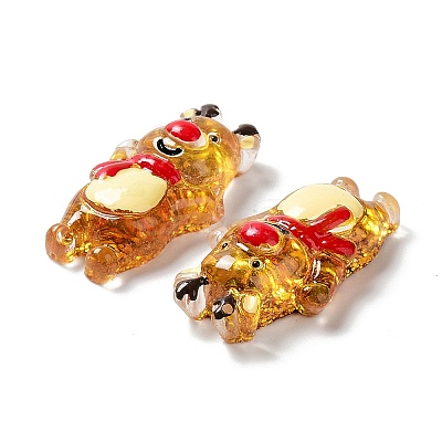 Translucent Resin Cabochons RESI-G068-01-1
