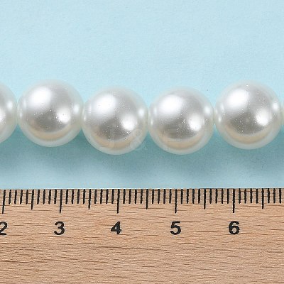 Baking Paint Pearlized Glass Pearl Round Bead Strands X-HY-Q003-12mm-01-1