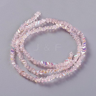 Electroplate Glass Beads Strands EGLA-E057-01B-01-1