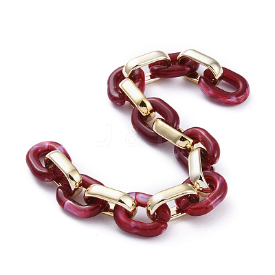 Handmade CCB Plastic Cable Chains AJEW-JB00645-02-1