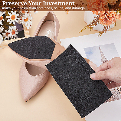 Rubber Self Adhesive Shoes Sole Protector Sticker DIY-WH0504-858B-02-1