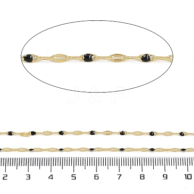 Rack Plating Brass Dapped Chains AJEW-Q153-02G-02-1