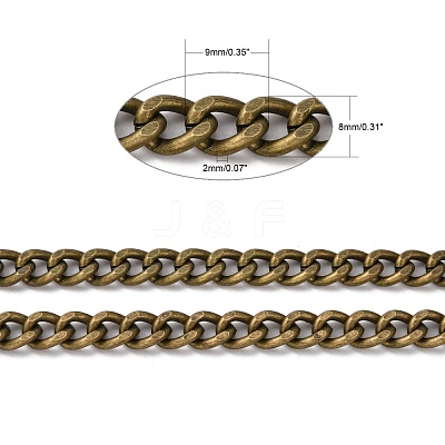 Iron Cuban Link Chains CH-R013-9x8mm-AB-NF-1