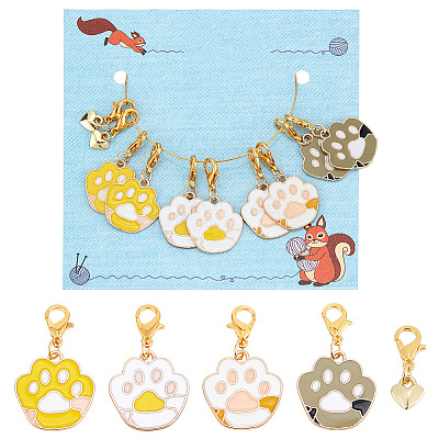 Alloy Pendant Stitch Markers HJEW-AB00597-1