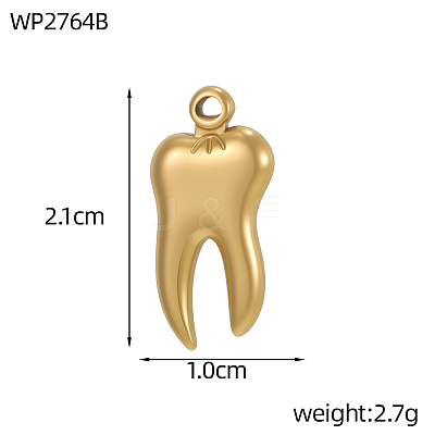 304 Stainless Steel Pendants STAS-OY012-91G-1