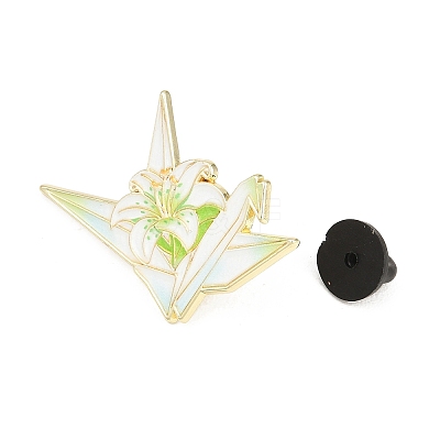 Light Gold Alloy Enamel Brooch JEWB-K018-39B-G-1