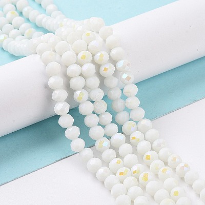 Electroplate Opaque Solid Color Glass Beads Strands EGLA-A034-P3mm-L17-1