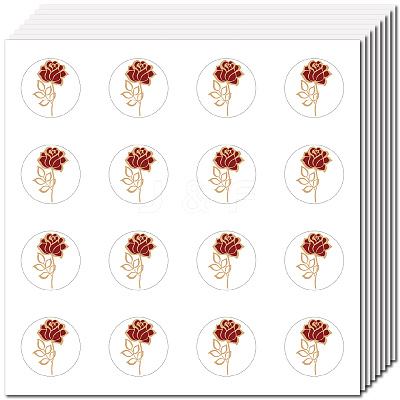 8 Sheets Plastic Waterproof Self-Adhesive Picture Stickers DIY-WH0428-080-1