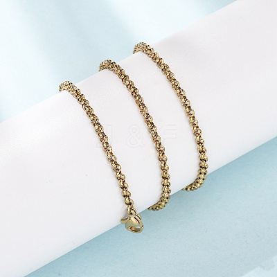 2.5MM 304 Stainless Steel Rolo Chain/Pea Chain Necklaces SA-CBA4160-23G-1