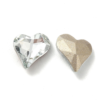 Faceted K9 Glass Rhinestone Cabochons GGLA-R042-03B-1