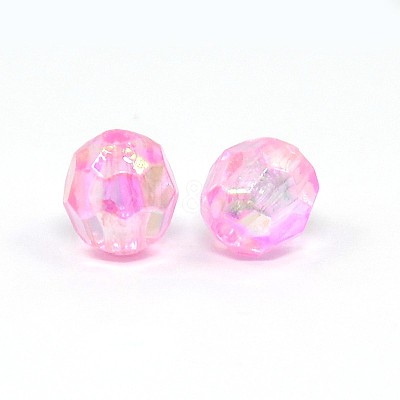 Eco-Friendly Transparent Acrylic Beads TACR-PL642-8mm-10-1