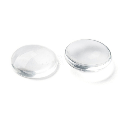 Transparent Glass Cabochons X-GGLA-R026-20mm-1