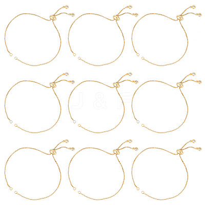 Brass Slider Bracelets Making MAK-UN0001-06G-1