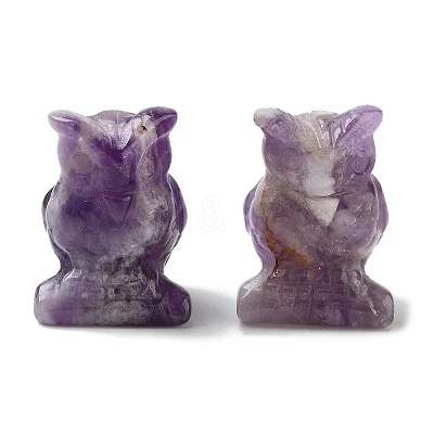 Natural Amethyst Carved Figurines DJEW-L023-G11-1