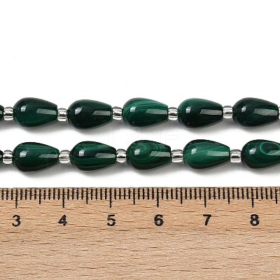 Natural Malachite Beads Strands G-L630-C01-10x6mm-1