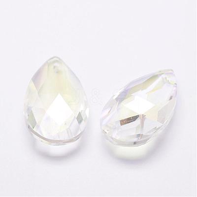 Transparent Glass Pendants EGLA-K011-03G-1