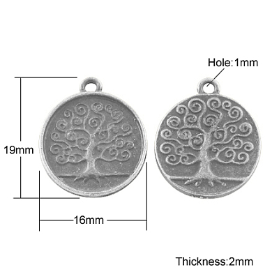 Tibetan Style Pendants X-TIBEP-A23164-AS-FF-1
