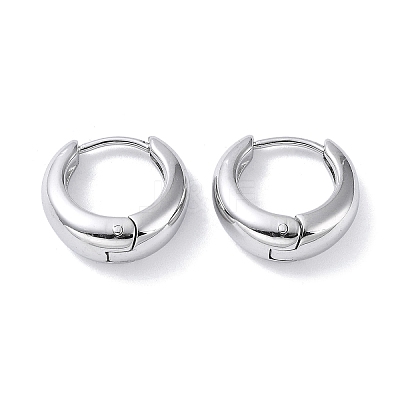Non-Tarnish 304 Stainless Steel Polishing Hoop Earrings EJEW-G366-01P-1