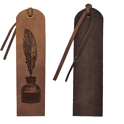 Cowhide Leather Labels AJEW-WH0386-0054-1