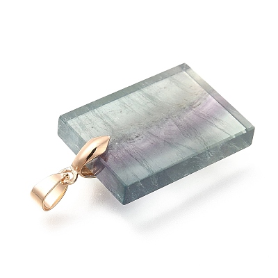 Natural Fluorite Pendants G-P487-05G-1