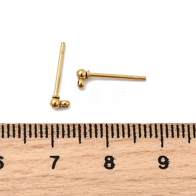 304 Stainless Steel Ball Post Stud Earring Findings LS-STAS-Z035-01G01-F-1