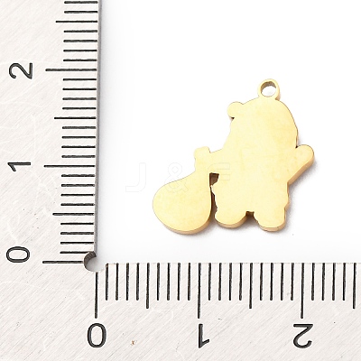 Christmas 304 Stainless Steel Enamel Pendants STAS-B112-02G-02-1