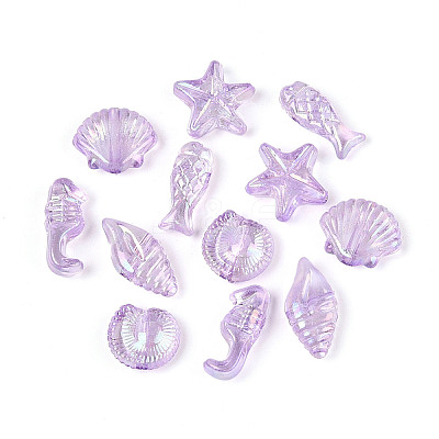 Ocean Theme Transparent Acrylic Beads TACR-T028-69B-1