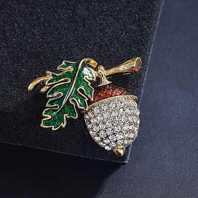 Alloy Rhinestone Brooch JEWB-K027-02G-1