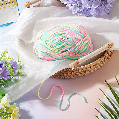 Polyester Fibers Knitting Yarn DIY-TADJ0002-005F-1