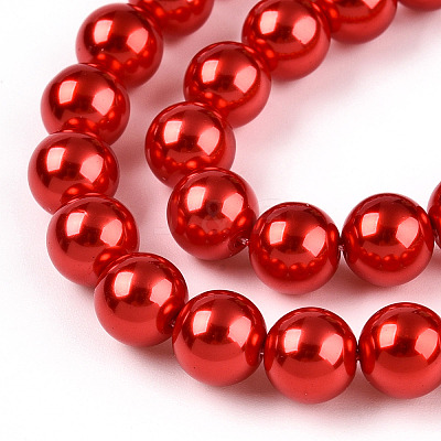 Glass Pearl Beads Strands HY-G002-01D-07-1