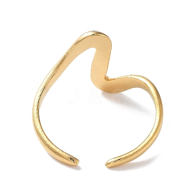 304 Stainless Steel Open Cuff Rings for Women RJEW-M020-07G-06-1