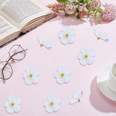 100Pcs Cloth Artificial Flower Head AJEW-GF0013-17C-1