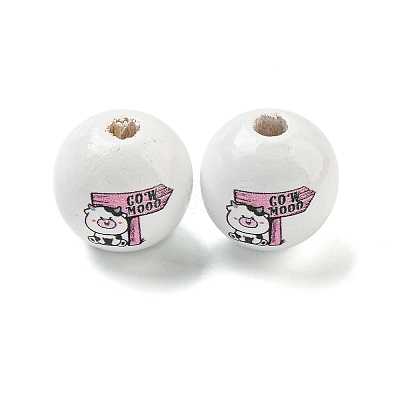 Natural Wood European Beads WOOD-F014-01A-1