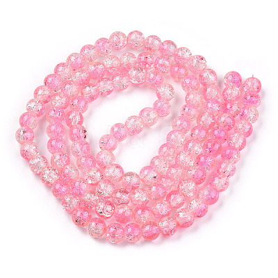 Baking Paint Crackle Glass Bead Strands CCG-S001-8mm-09-A-1