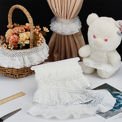 10 Yards Cloth Wrinkle Elastic Lace Trim OCOR-FG0002-61-1