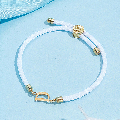 1pc Adjustable Nylon Cord Slider Bracelets for Women BJEW-LP0001-33D-G-1