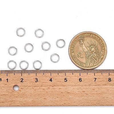 Brass Split Rings X-KK-E647-10P-6mm-1
