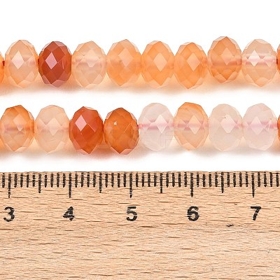 Natural Red Agate Beads Strands G-C259-A37-5x8mm-1