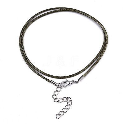 Waxed Cotton Cord Necklace Making LS-MAK-S034-020-1
