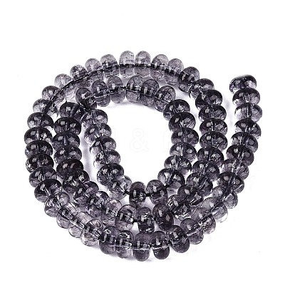 Crackle Transparent Glass Beads Strands GLAA-N074-02A-15-1