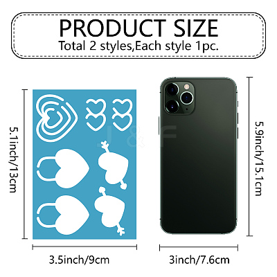Acrylic Earring Handwork Template DIY-WH0359-058-1