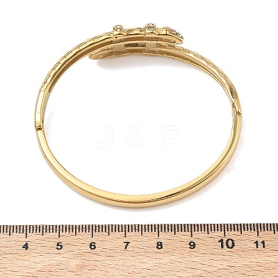 304 Stainless Steel Rhinestone Hinged Bangles for Women BJEW-F540-03G-1