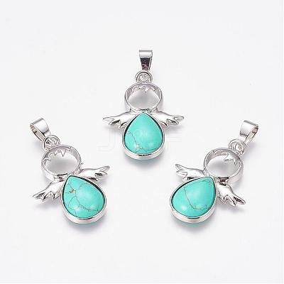 Natural & Synthetic Mixed Stone Pendants G-G651-A-1